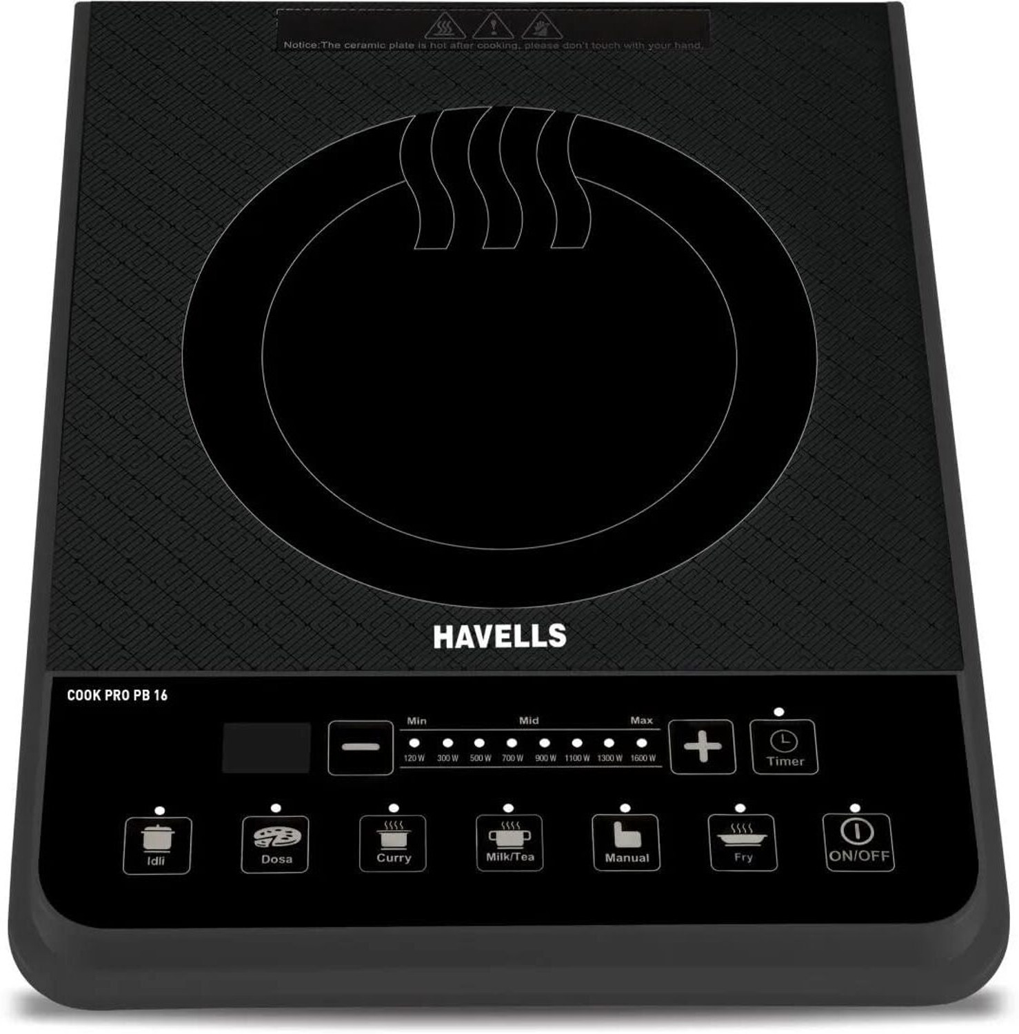 Image of HAVELLS 2000 W Induction Cooktop Touch Panel (Black, Evo Cook TC20 (GHCICEMK200))