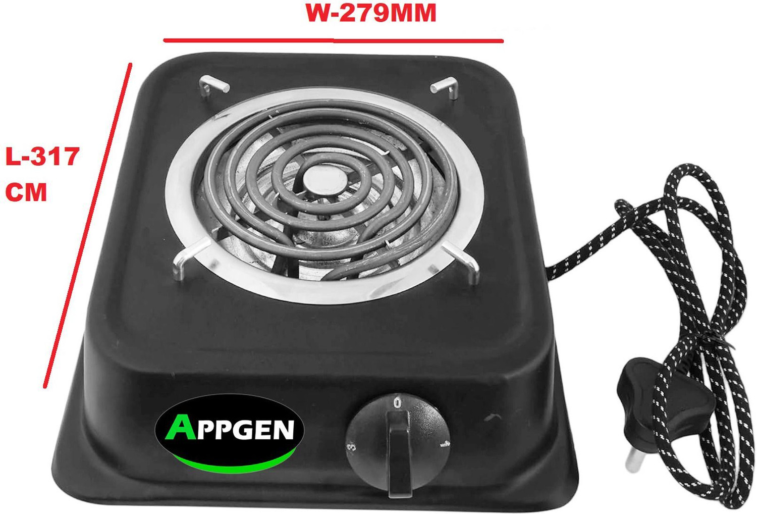 Image of Radhe 2000 W Radiant Cooktop Jog Dial (Black, 2000W ROUND ELECTRIC KITCHEN COOKING HEATER AND ROOM Heater Cooking Heater)