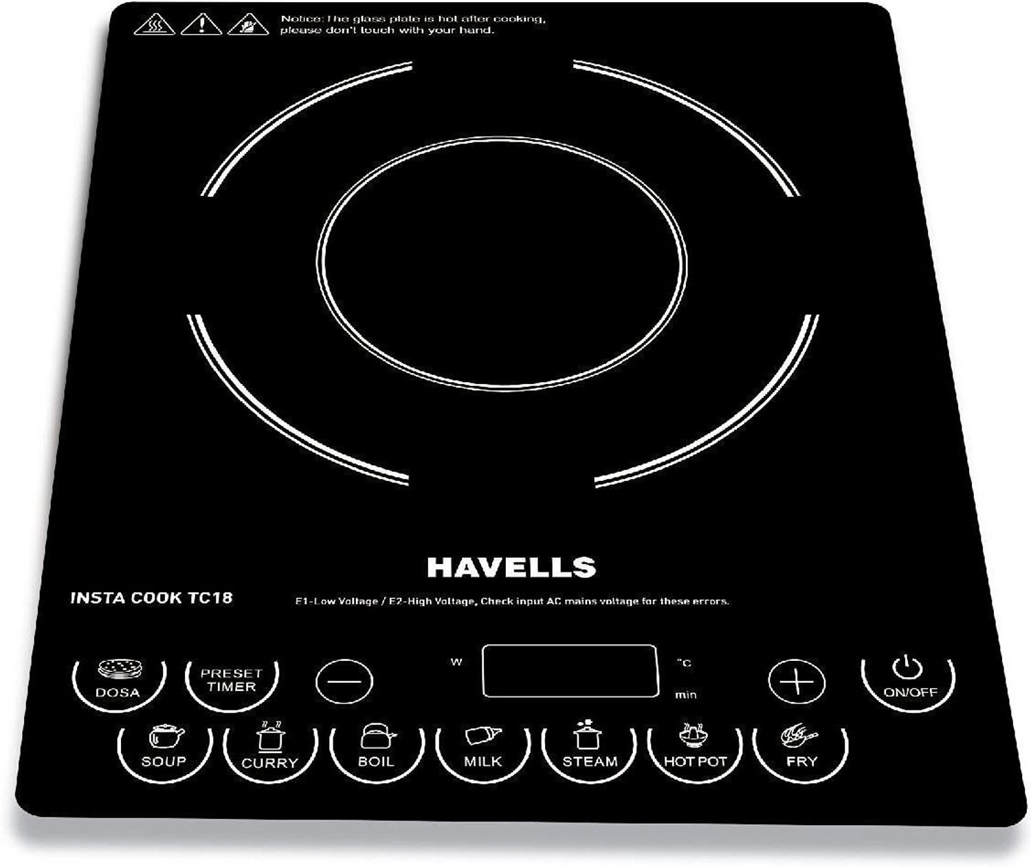 Image of BAJAJ 1600 W Induction Cooktop Push Button (Black, ICX 160TS NEO)