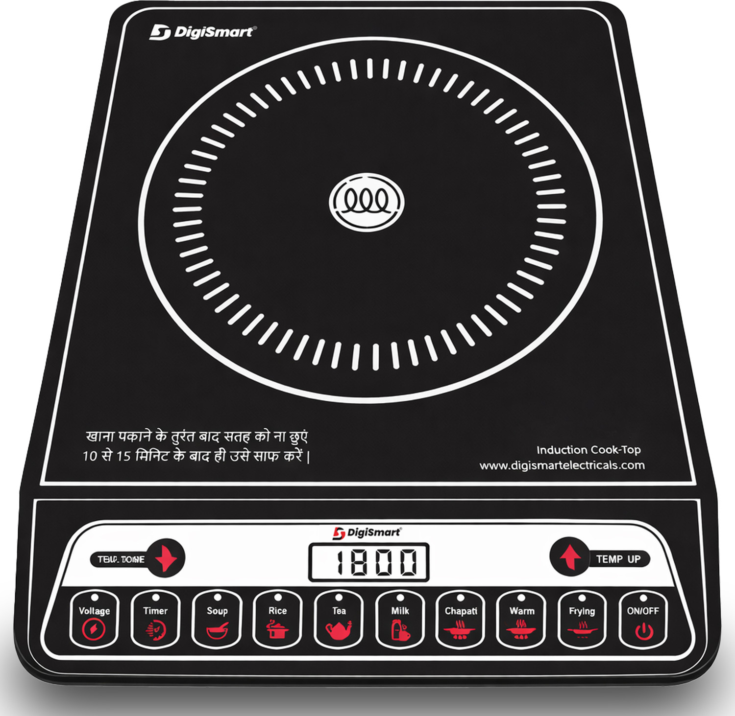 Image of QUALX 500 W Radiant Cooktop Push Button (Black, ISI Mark 2000W Shock-Proof only on earthing Electric Cooking Heater)