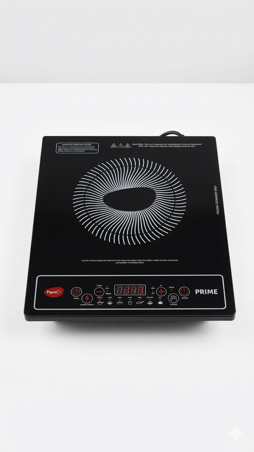 Image of Pigeon 1800 W Induction Cooktop Push Button (Black, Prime Induction)