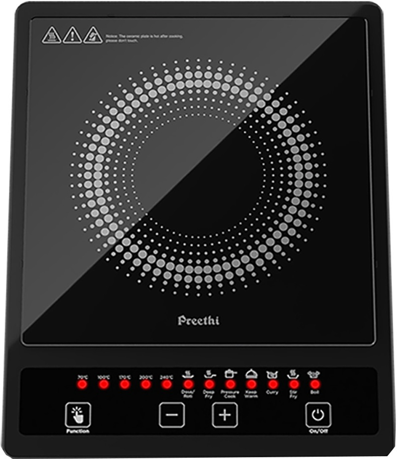 Image of Kutchina 2000 W Infrared Cooktop Push Button (Black, BOLT EXCEL)