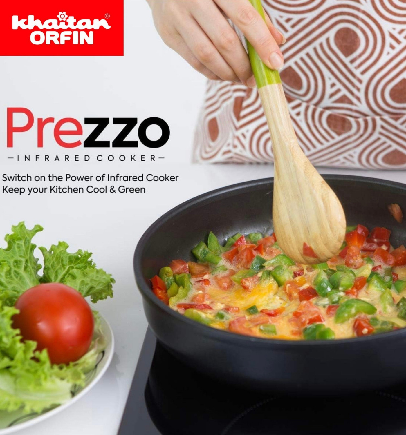 Image of Khaitan Orfin 2200 W Radiant Cooktop Touch Panel (Black, KO425)