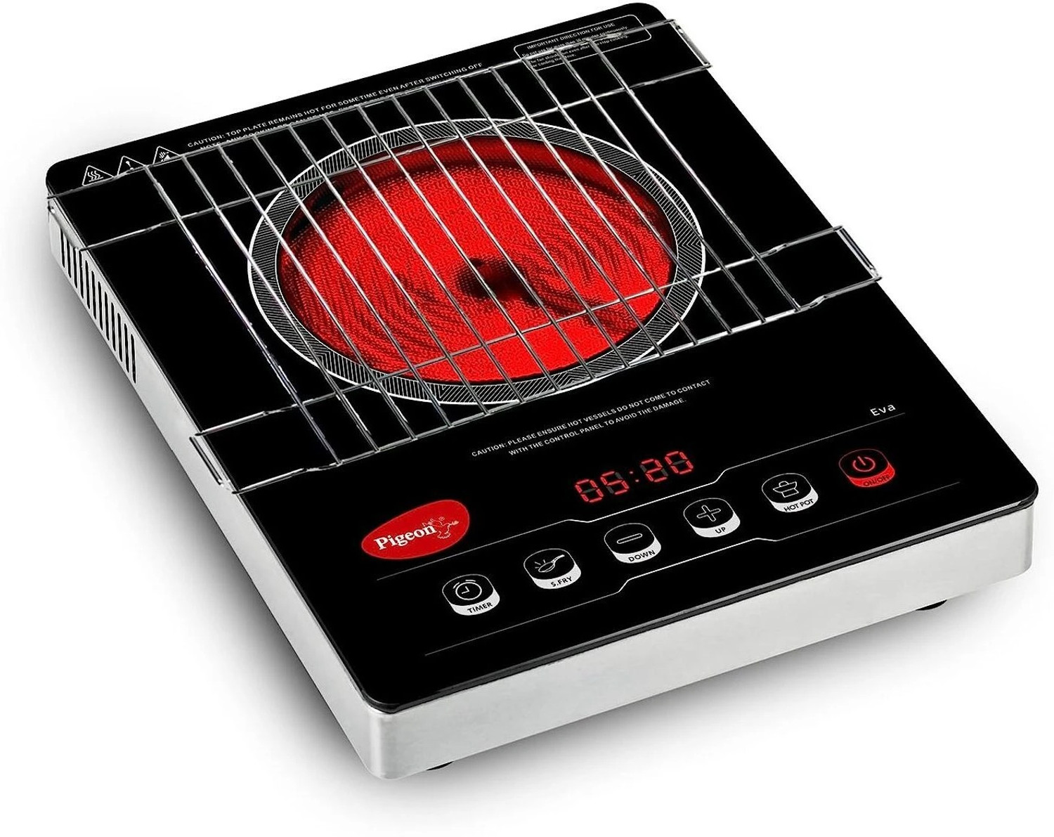 Image of Cello 2000 W Induction Cooktop Push Button (Black, Trion Induction Stove)