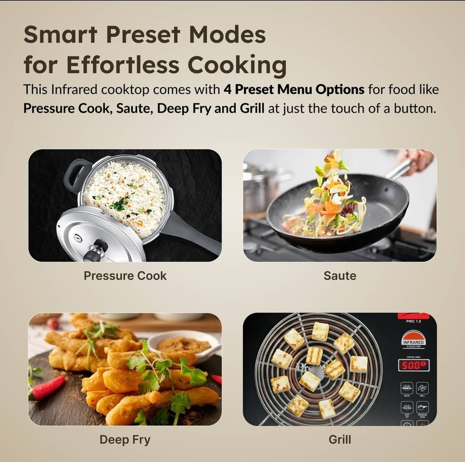 Image of ELEXOPLUS 2200 W Infrared Cooktop Touch Panel, Jog Dial (Multicolor, ELV-ROYAL-IR-2200W)
