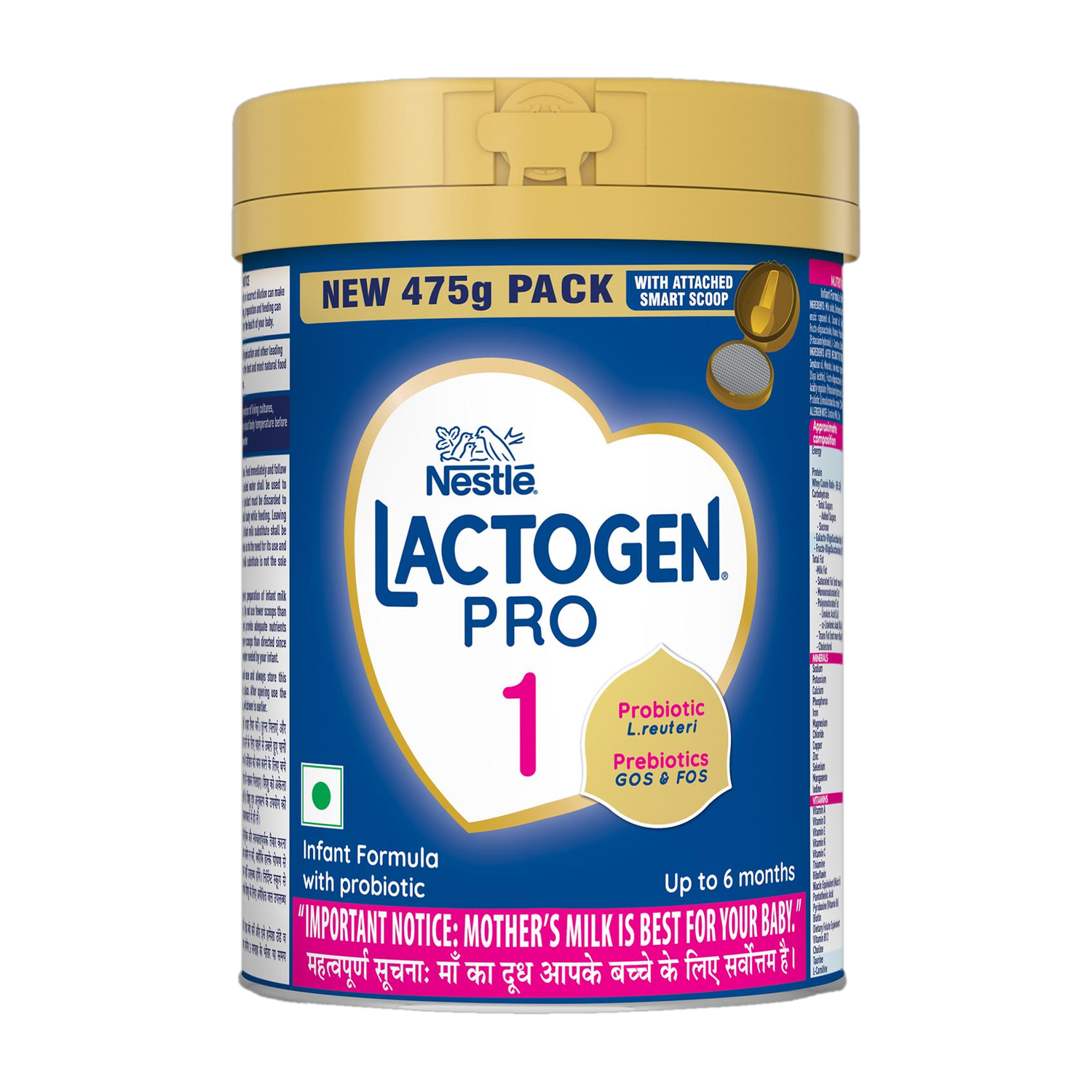 Nestle Lactogen Pro 1 Infant Formula Powder (475 g, Upto 6 Months) - Image 1