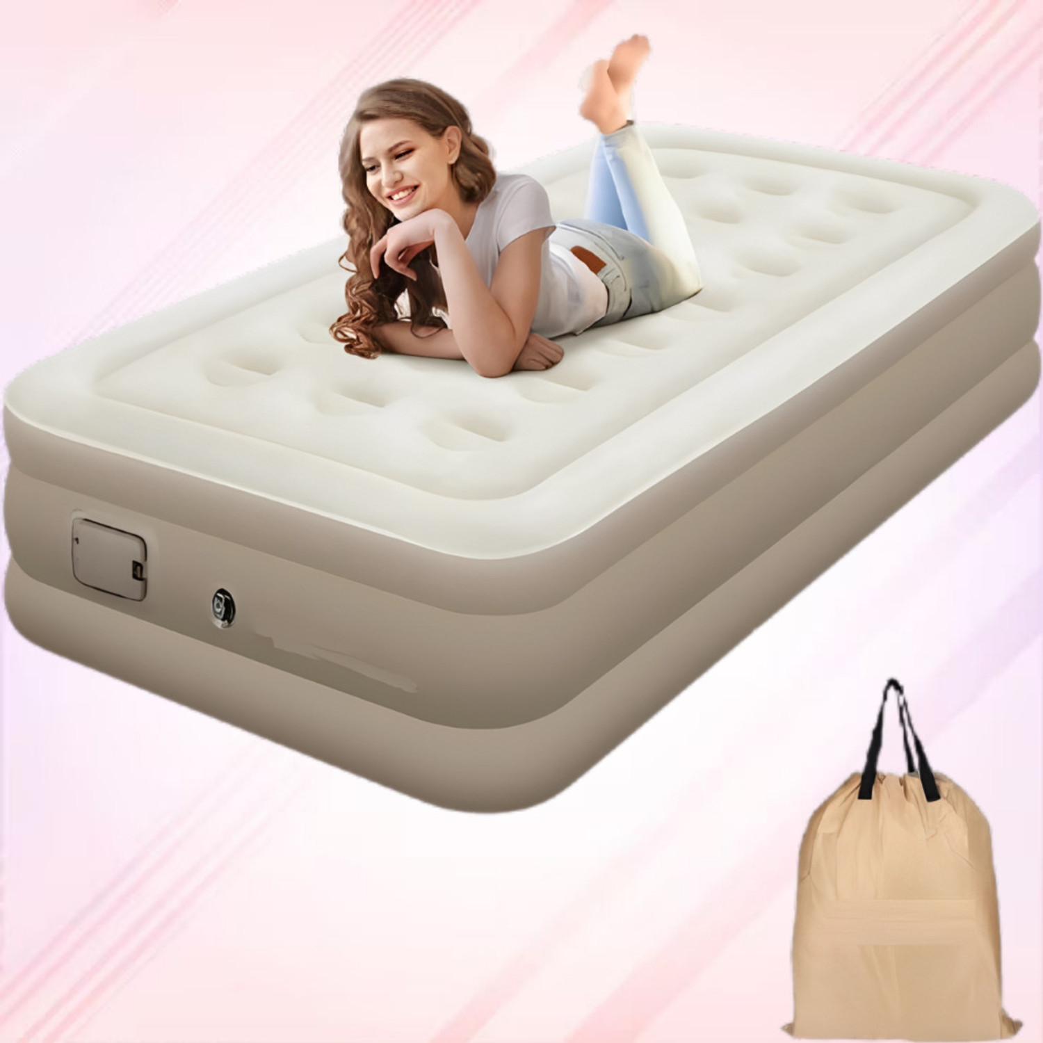 LIVORA TRADING लिवोरा ट्रेडिंग लेदरेट इन्फ्लेटेबल सोफा (रंग: - Image 1