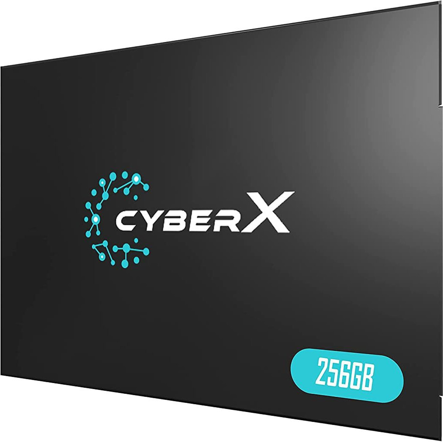 Image of CYBERX SATA SSD 256 GB All in One PC's, Desktop, Laptop Black SATA Internal Solid State Drive (SSD) (2.5 inch SSD) (Interface: SATA, Form Factor: 2.5 Inch)