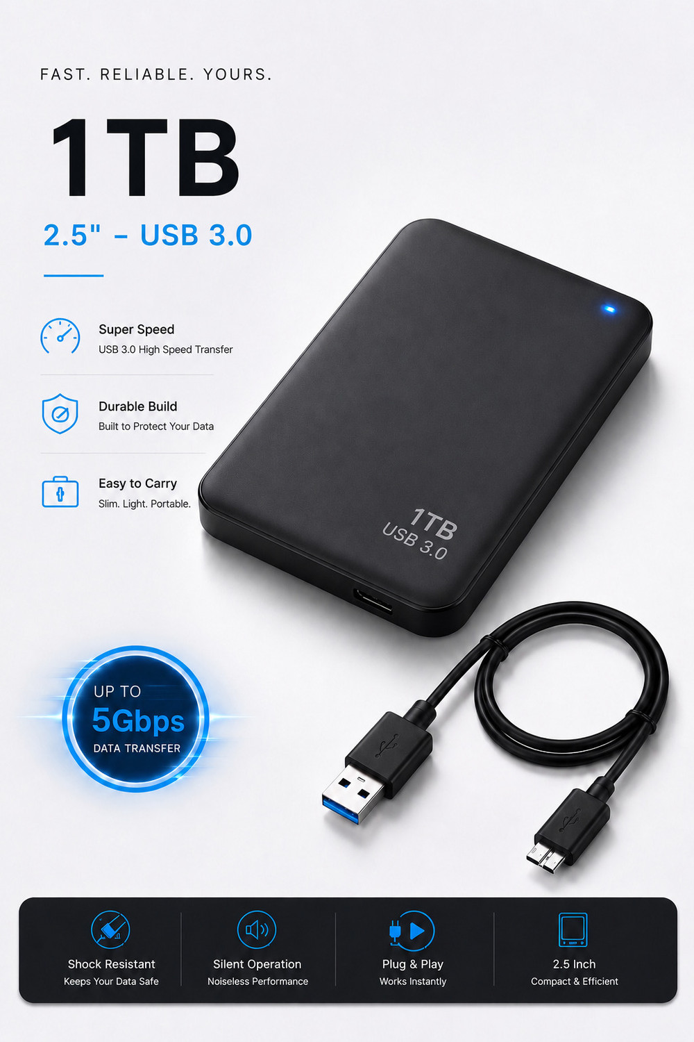 Image of scuda SATA 2.5 inch SSD 1 TB Laptop, Desktop Black SATA Internal Solid State Drive (SSD) (1TB) (Interface: SATA, Form Factor: 2.5 Inch)