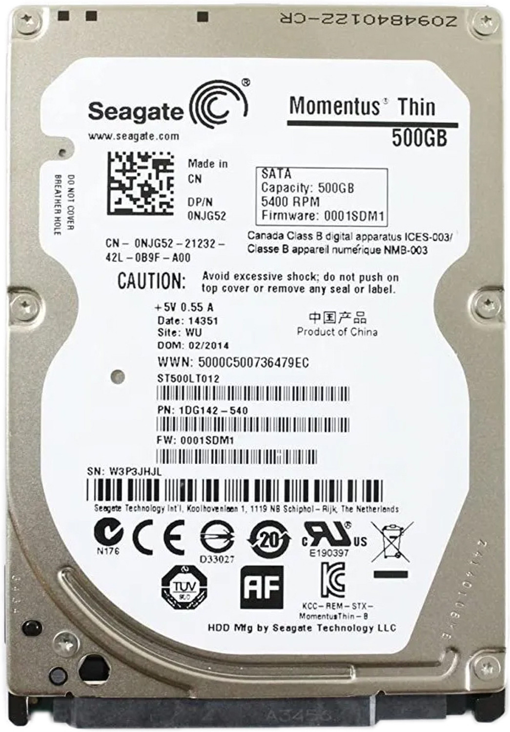 Image of WD Blue 500 GB Desktop Silver SATA III Internal Hard Disk Drive (HDD) (WD5000AAKX) (Interface: SATA III, Form Factor: 3.5 Inch)