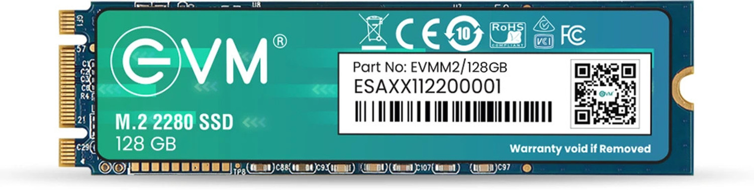 EVM M.2 (2280) SATA 128 GB Desktop, Laptop, All in One PC's Black SATA III Internal Solid State Drive (SSD) (EVMM2/128GB) - EVM : Flipkart.com