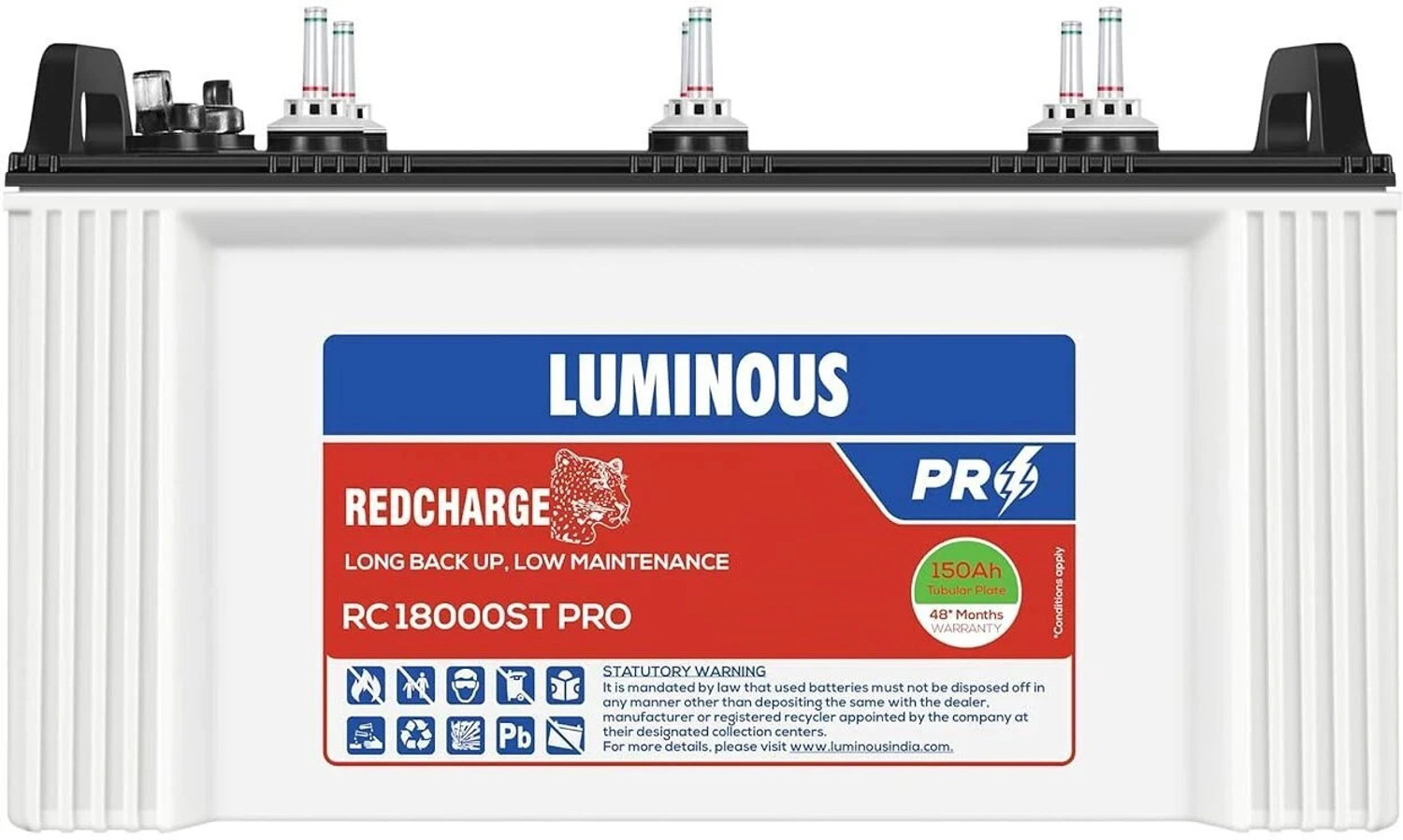 LUMINOUS 48 Months Warranty Tubular Inverter Battery Price in India - Buy LUMINOUS 48 Months Warranty Tubular Inverter Battery online at Flipkart.com