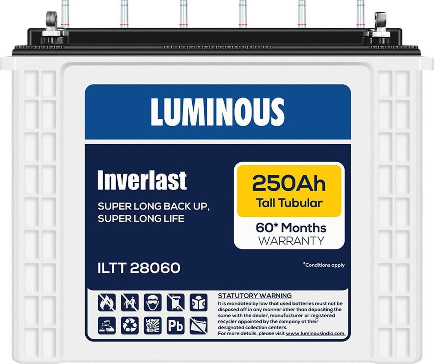 LUMINOUS ILTT28060 Inverter Battery 250 Ah - Image 1
