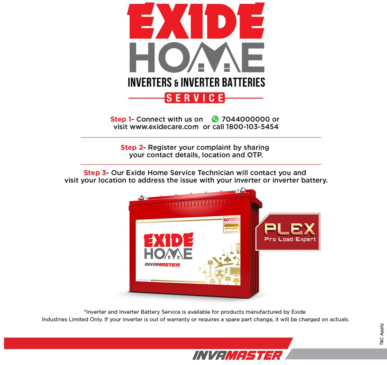 Image of EXIDE 60 Months Warranty Tubular Inverter Battery (250 Ah, IMTT2200)
