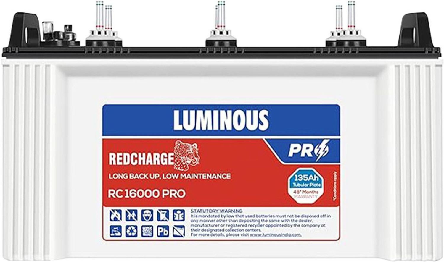 Image of EXIDE 36 Months Warranty Tubular Inverter Battery (150 Ah, ISTT1500)