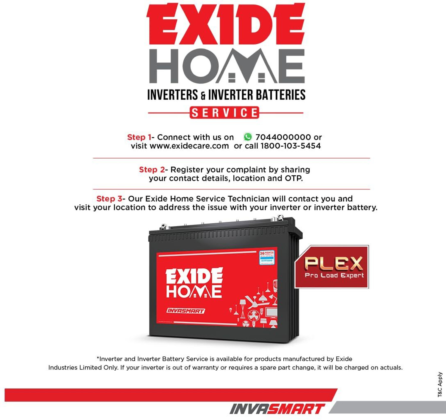Image of EXIDE 36 Months Warranty Tubular Inverter Battery (150 Ah, ISTT1500)