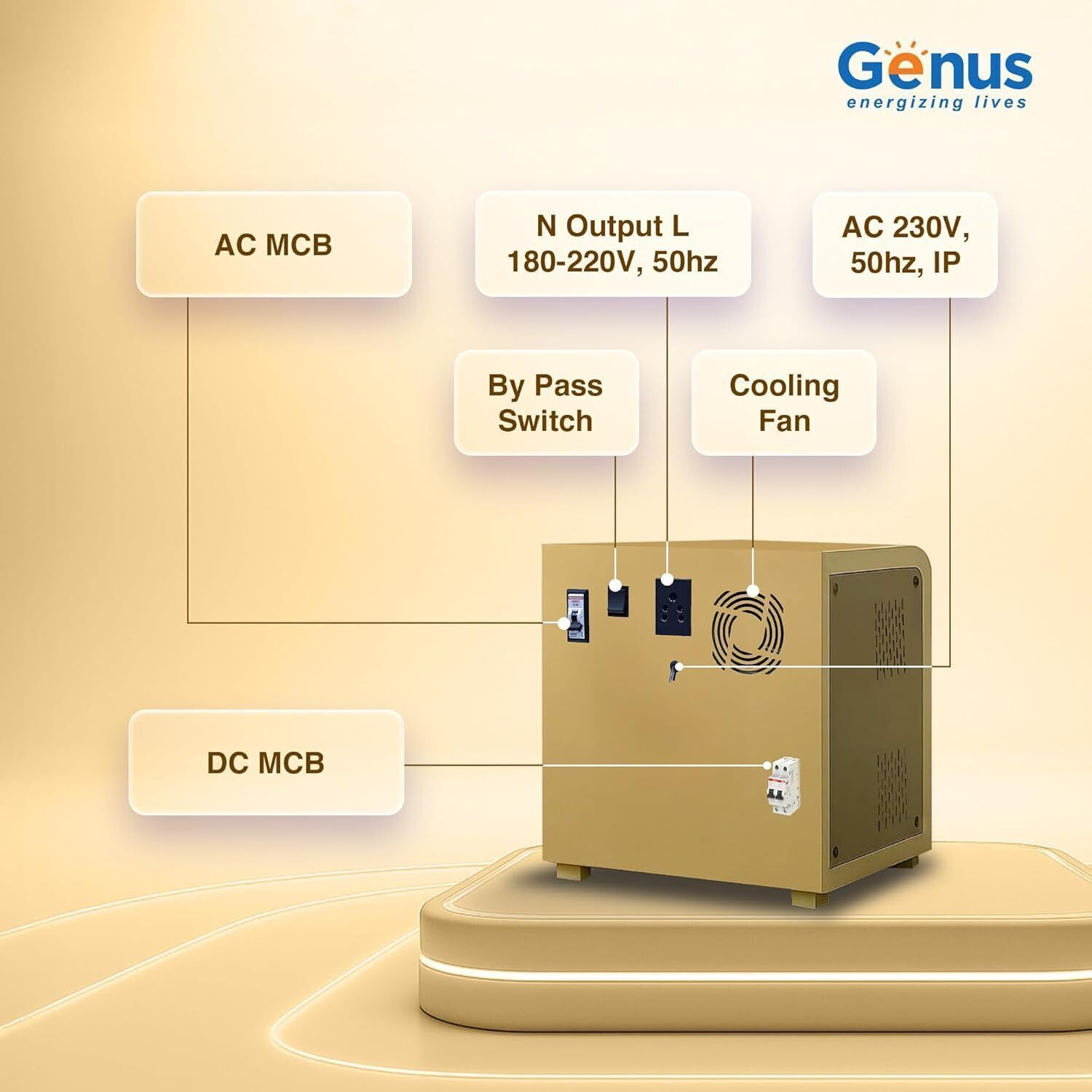 Image of Genus 60 Months Warranty Sealed Inverter Battery (50 Ah, Maxilion 700 With 640Wh Lithium-Ion Battery)