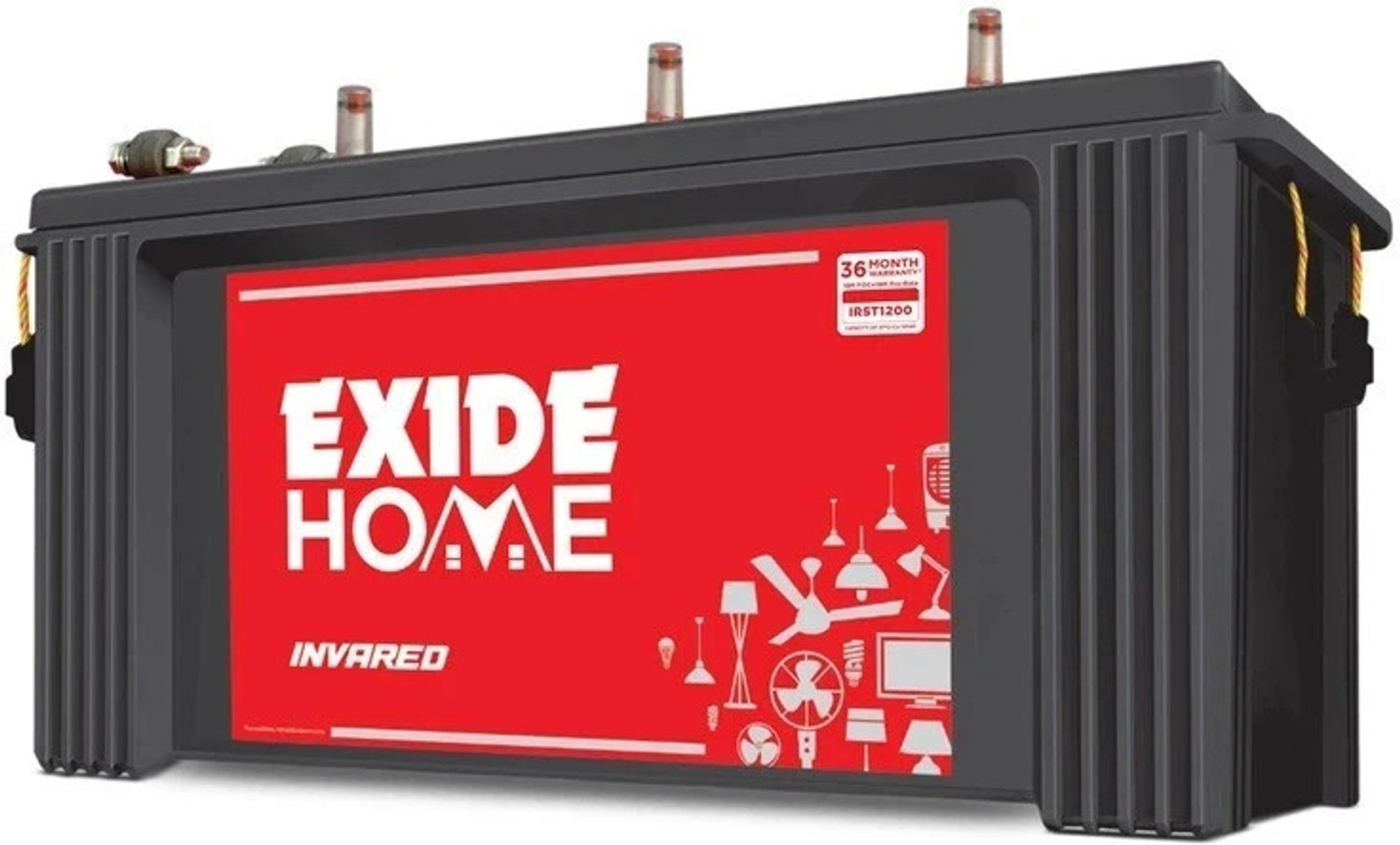 Image of EXIDE 36 Months Warranty Tubular Inverter Battery (150 Ah, ISTT1500)