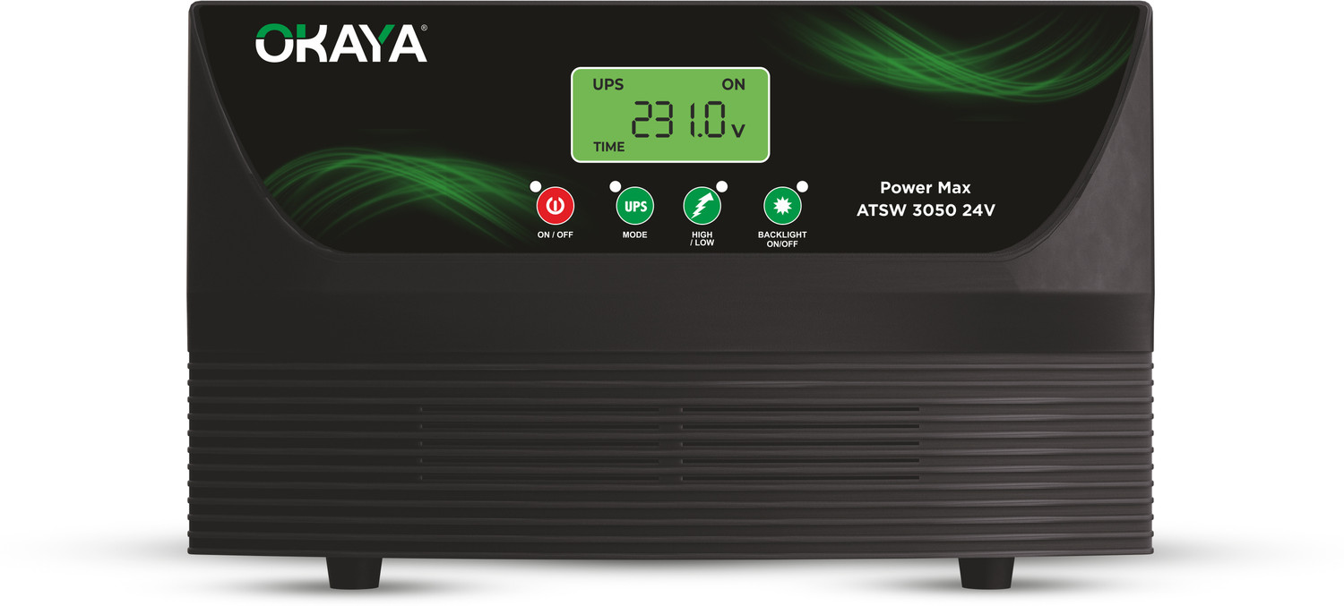 Image of SMARTEN-Fusion is the future SAVER+ 2675 / 24V Dual Battery Supports, 70A Solar Controller, Inverter For Heavy Load Use with 36 Months Warranty Solar Compatible Pure Sine Wave Inverter (2650 VA)