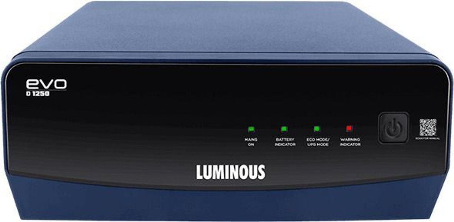 Image of LUMINOUS EVO D 1650 /24V Inverter Best for Home and Office EVO D 1650 /24V with 36 Months Warranty Square Wave Inverter (1500 VA)