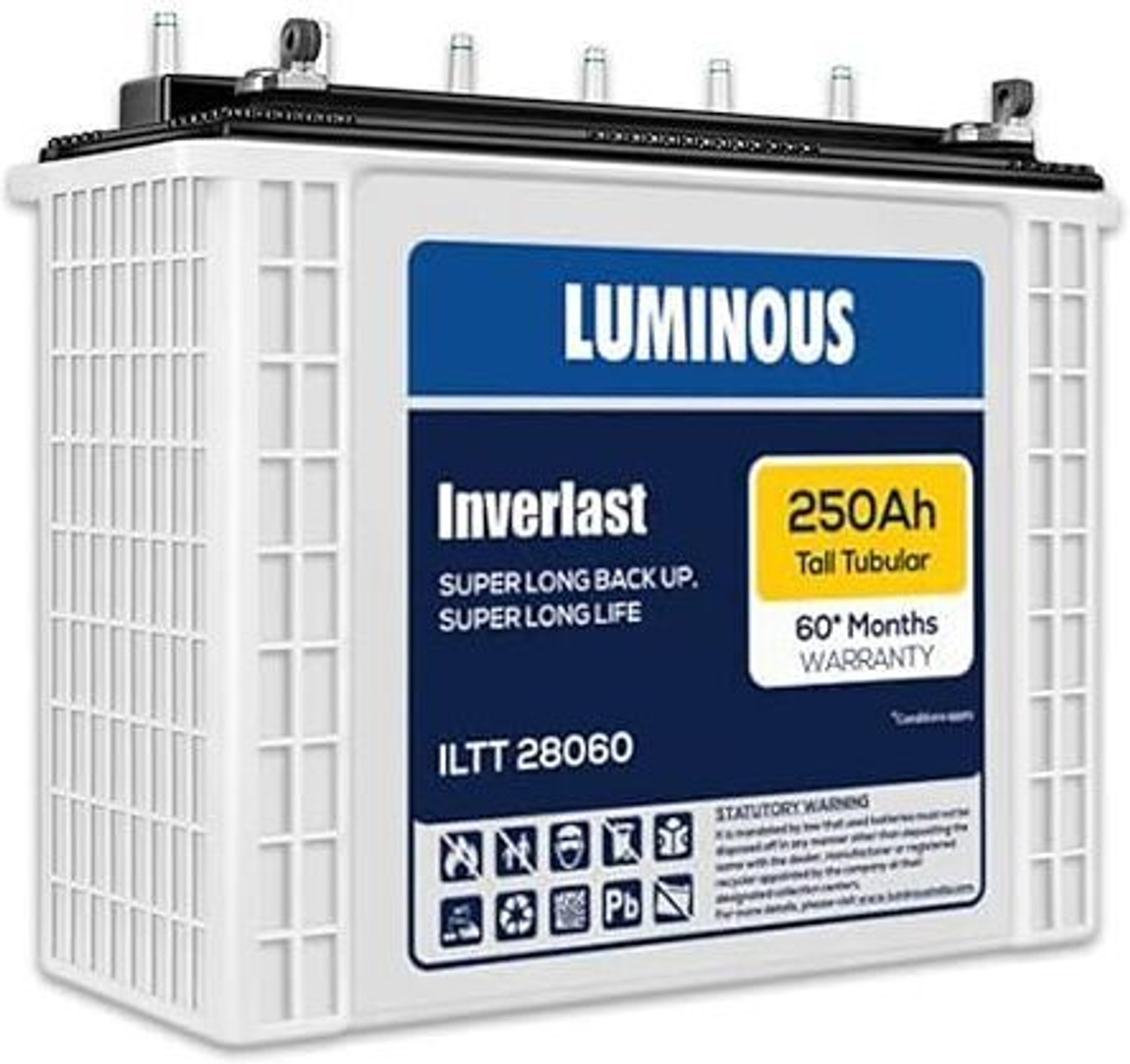 Image of EXIDE 60 Months Warranty Tubular Inverter Battery (250 Ah, IMTT2200)