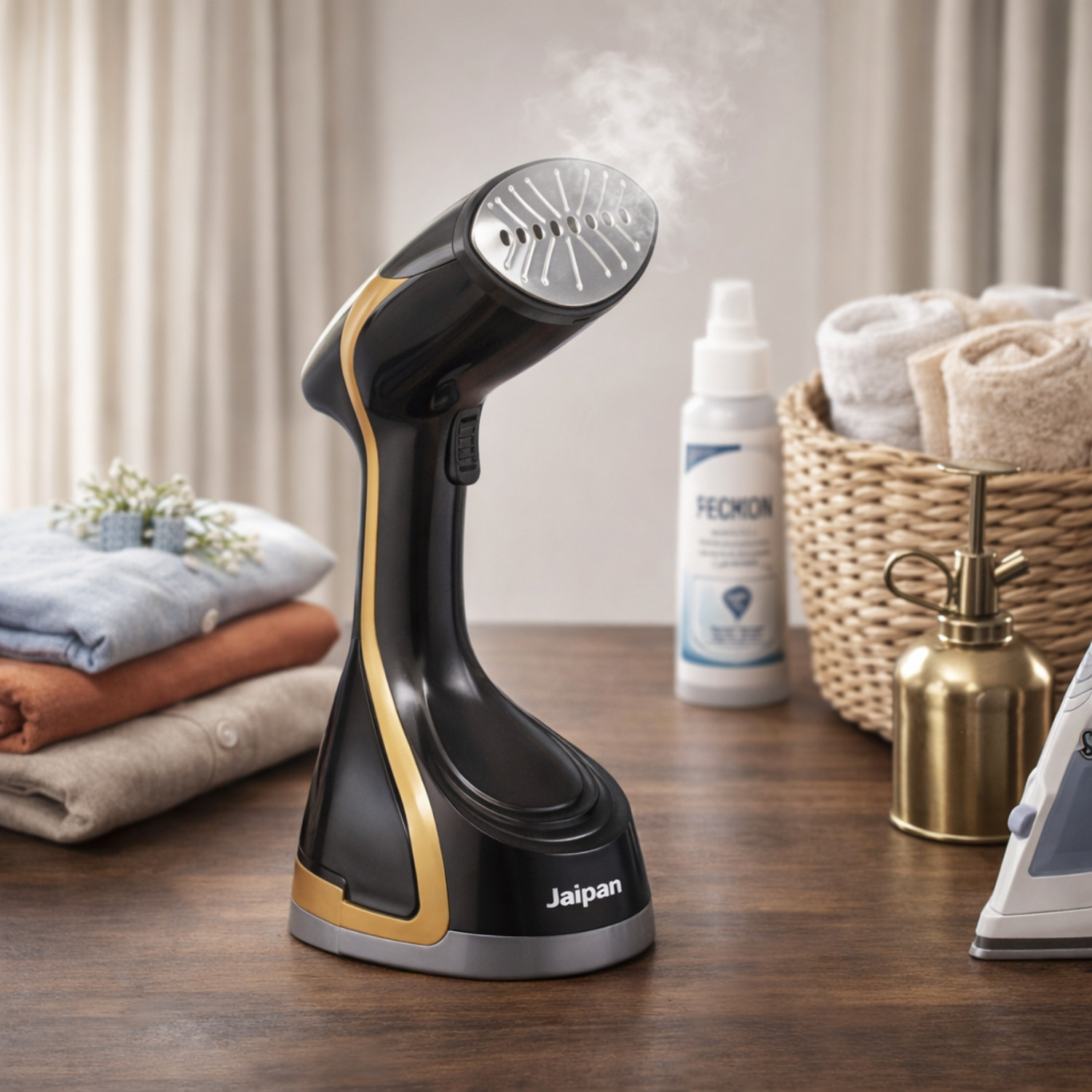 Image of Jaipan JPHS0006 1600 W Garment Steamer (Black, Grey)