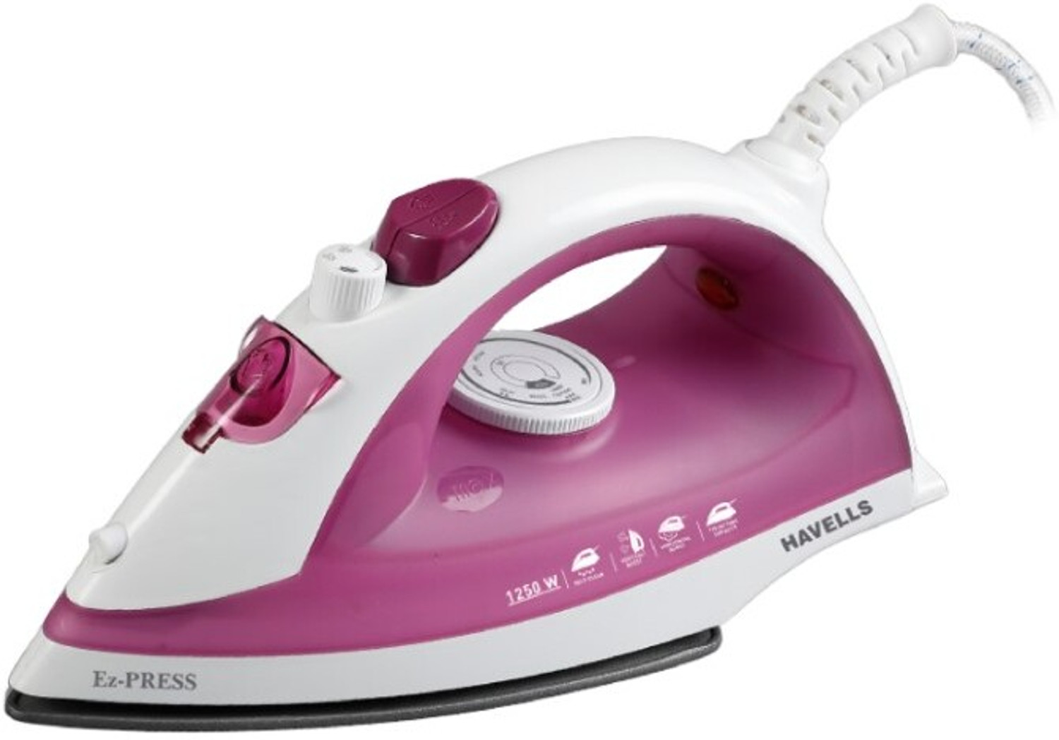 Image of HAVELLS Czar 1000 W Dry Iron (White & Ruby)