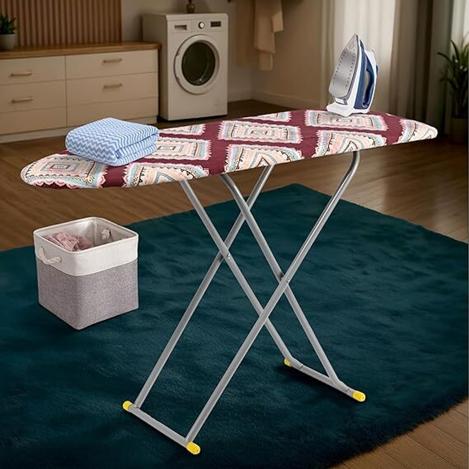Image of EuroQon Smart Foldable with Dual Height Adjustment Options Ironing Board