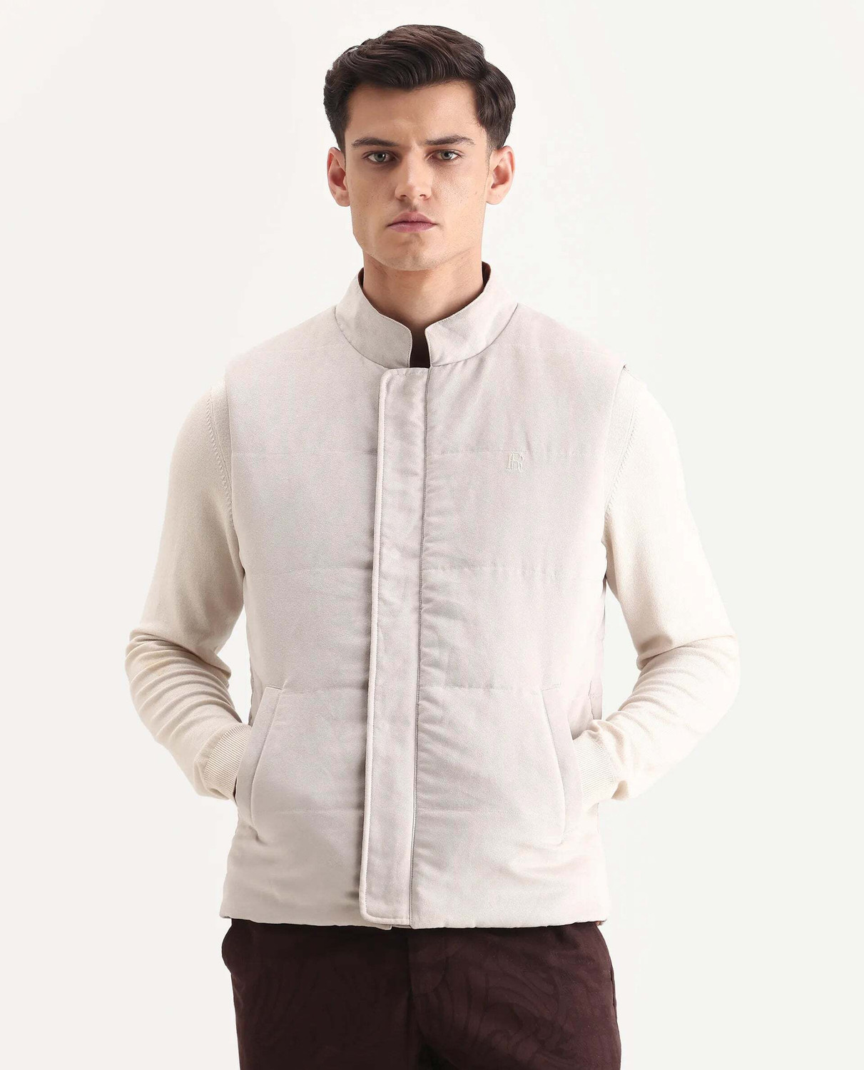 Image of bhanu designer studio Men Self Design Nehru Jacket
