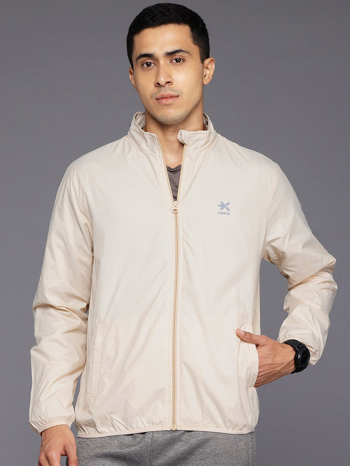 Image of HRX by Hrithik Roshan Men Solid Casual Jacket
