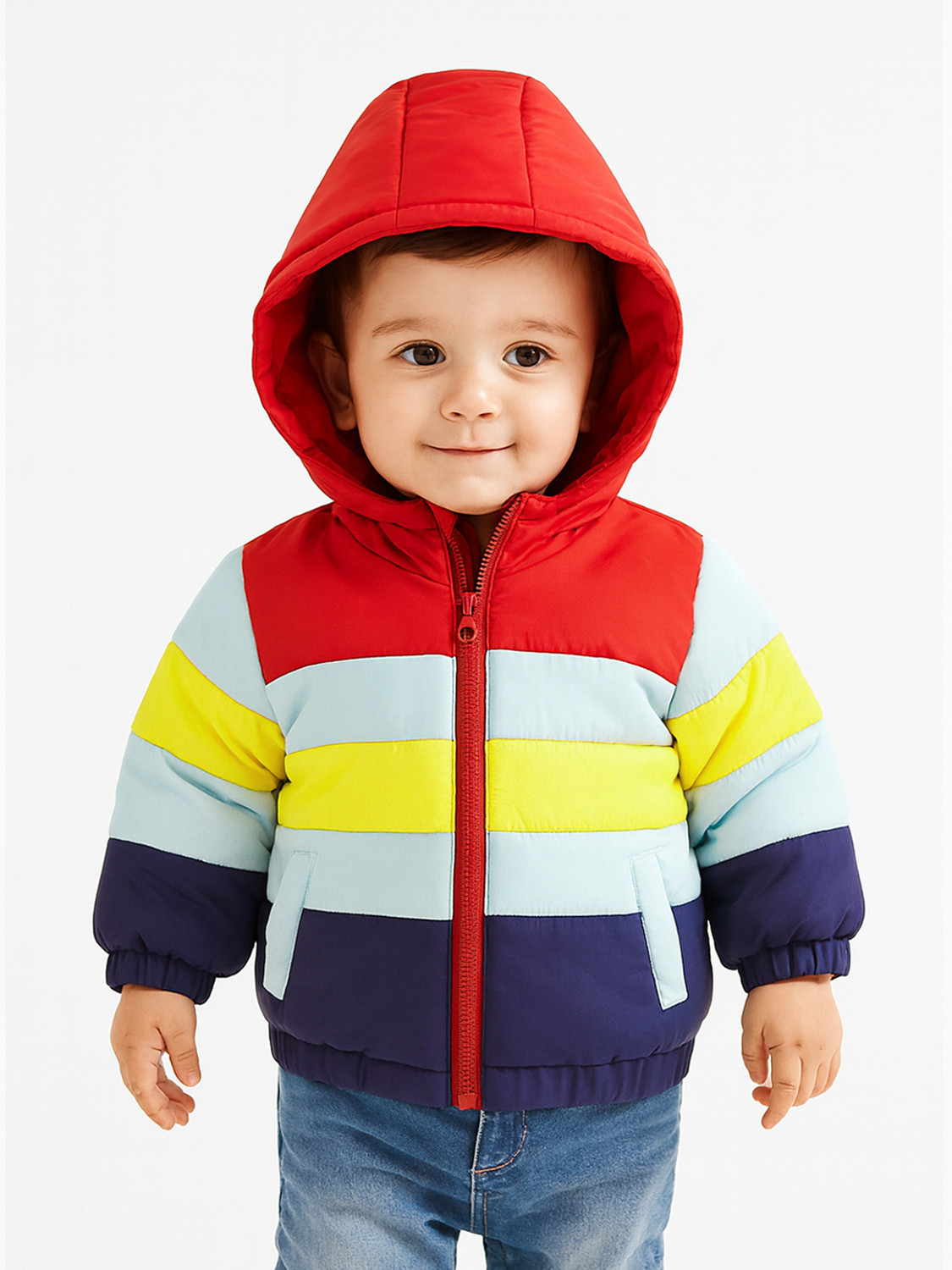 Image of The Souled Store Boys Colorblock Casual Jacket