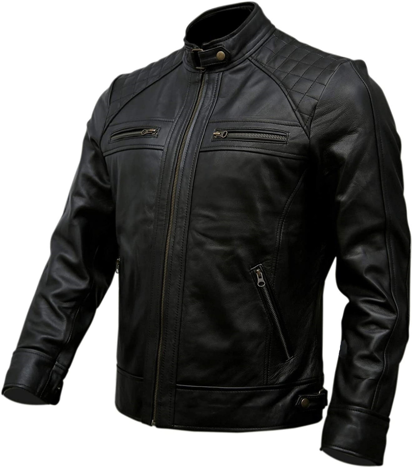 GEOCARTER Men Solid Biker/Riding Jacket - Image 1