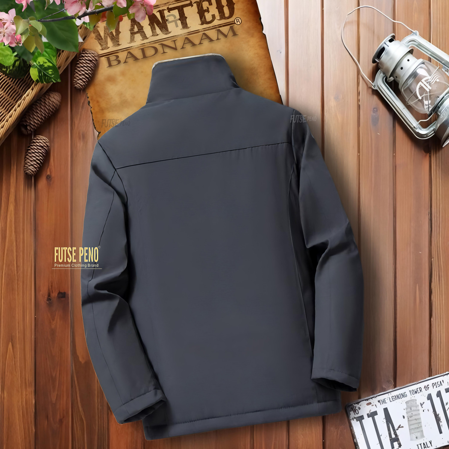 Image of FUTSE PENO Men Solid Casual Jacket