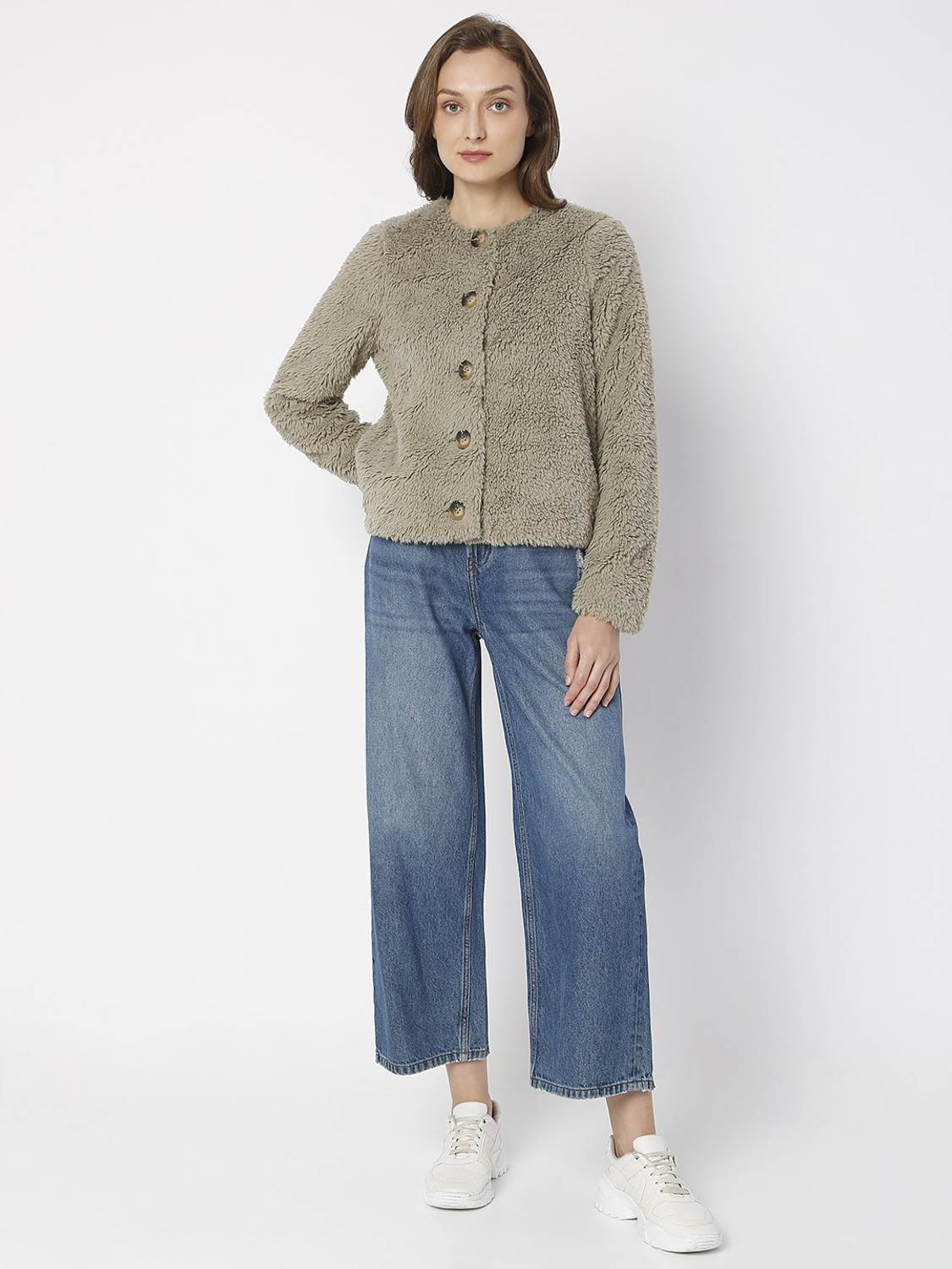 Image of VERO MODA Women Self Design Casual Jacket
