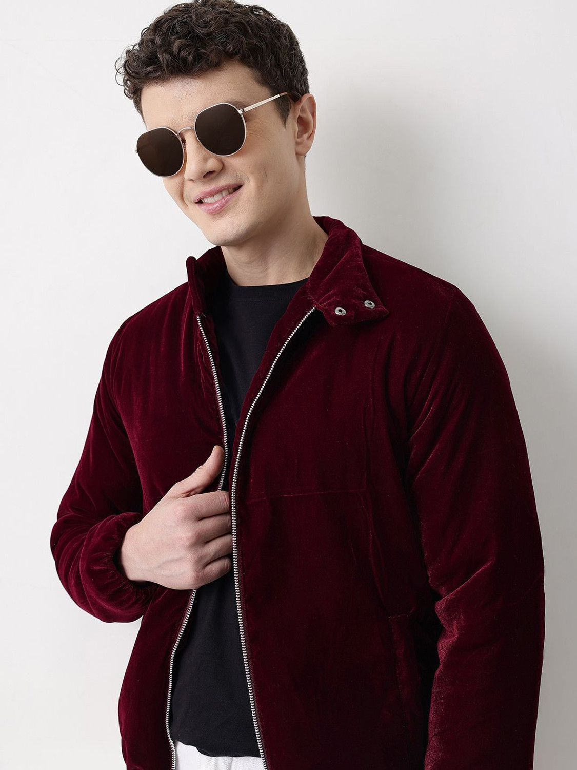 Image of I,M BACK Men Solid Leather Jacket
