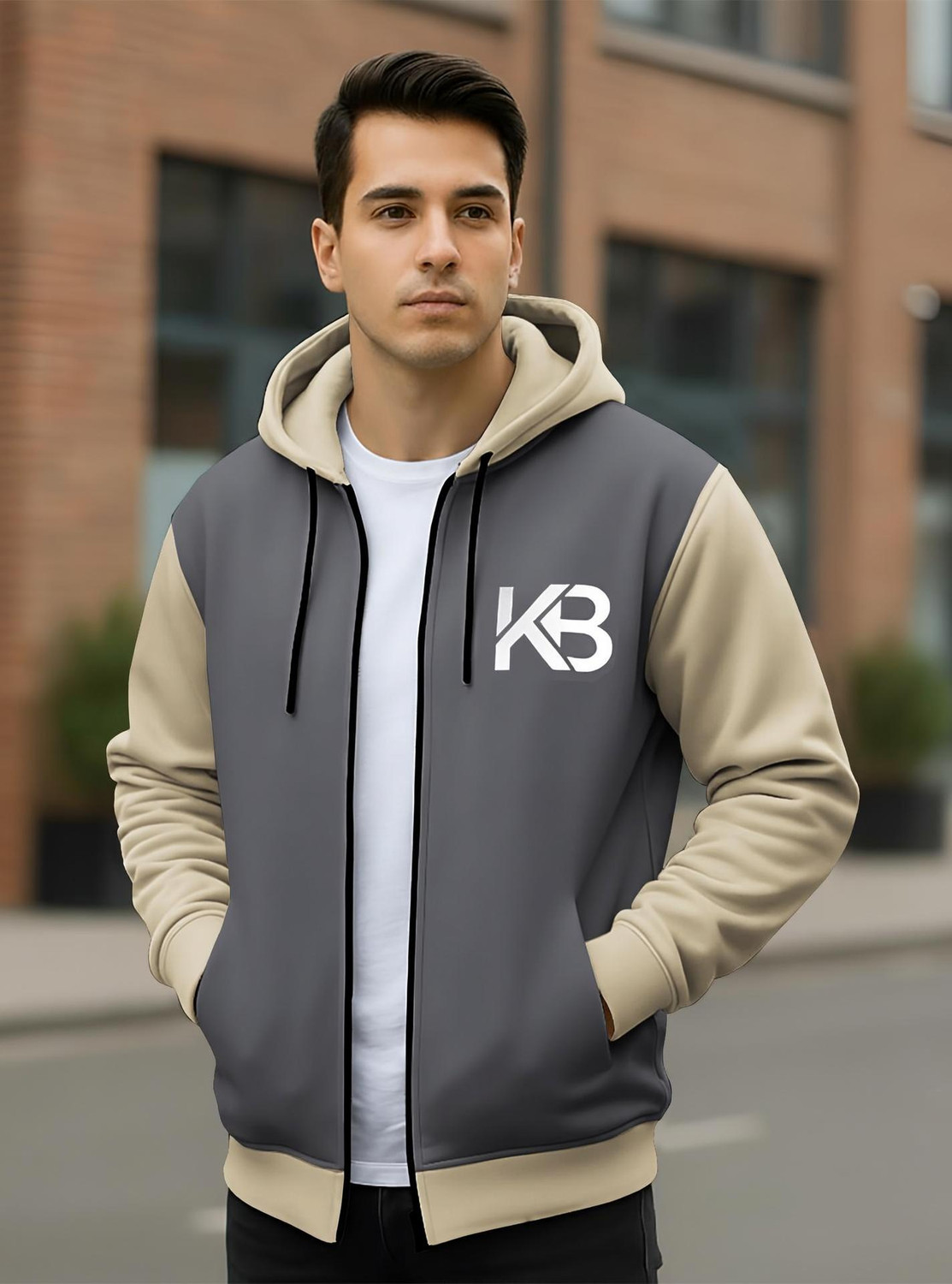 Image of BUGRASI TRADERS Men Colorblock Casual Jacket