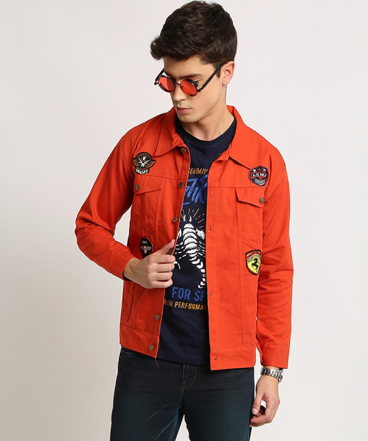 Image of VOXATI Men Washed Denim Jacket
