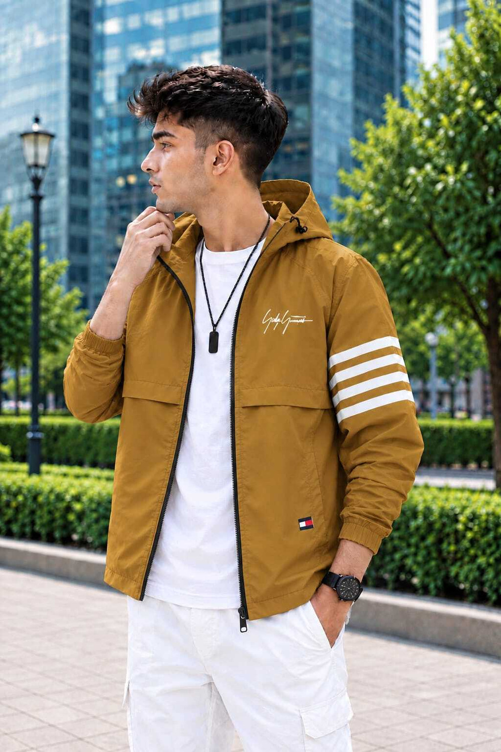 FLYXO Full Sleeve Striped Men Jacket - Image 5