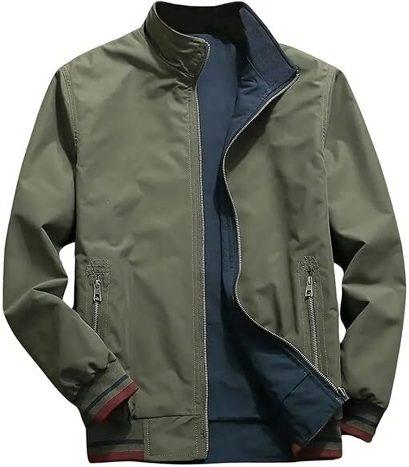 Image of BUGRASI TRADERS Men Colorblock Casual Jacket
