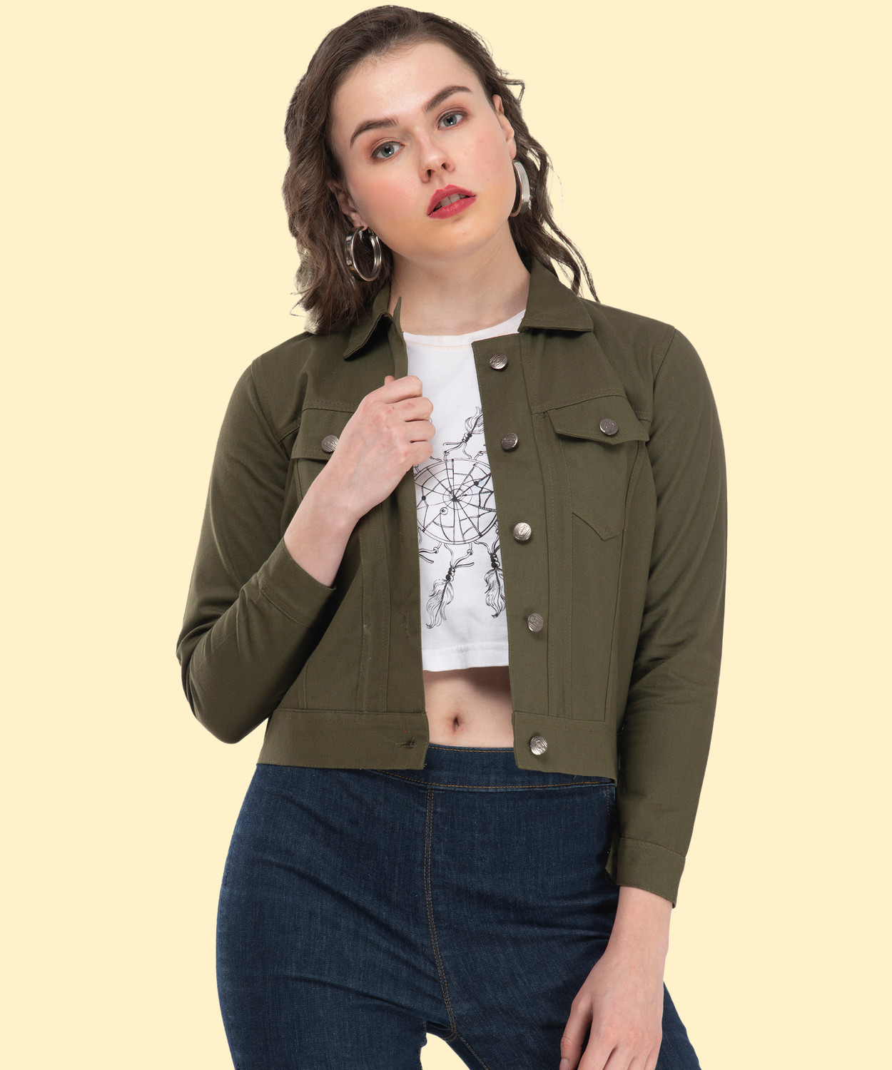 Image of Shiva Trends Women Solid Casual Jacket