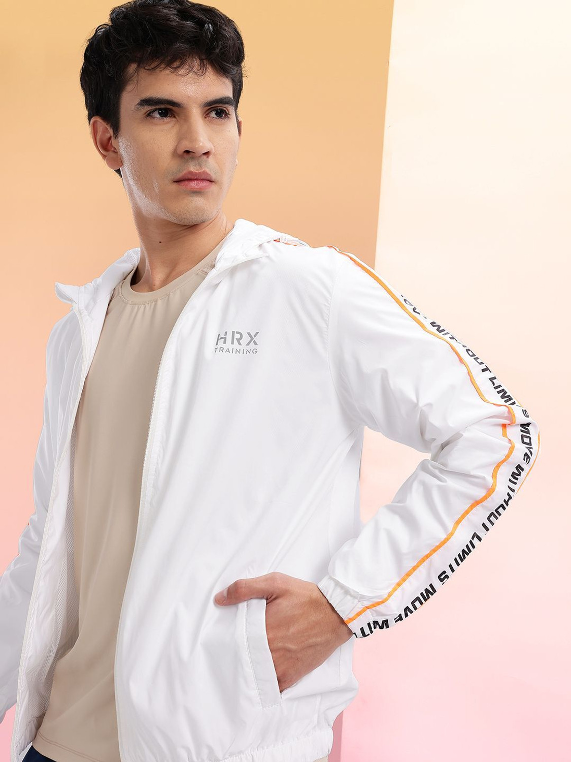 Image of HRX by Hrithik Roshan Men Solid Casual Jacket