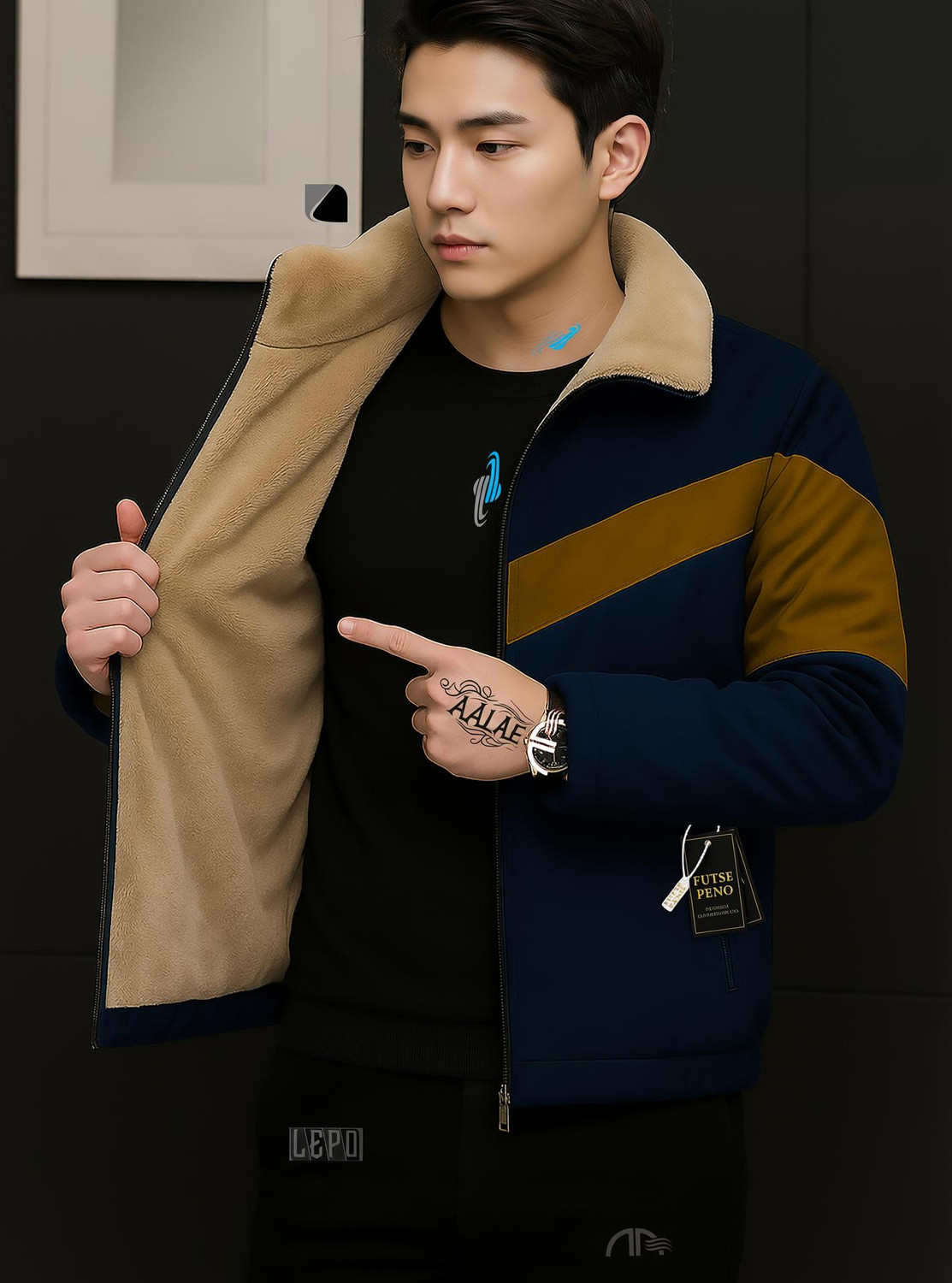 Image of BUGRASI TRADERS Men Colorblock Casual Jacket
