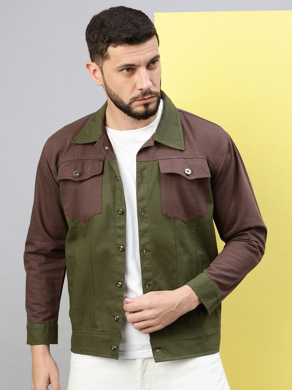 Image of VOXATI Men Washed Denim Jacket