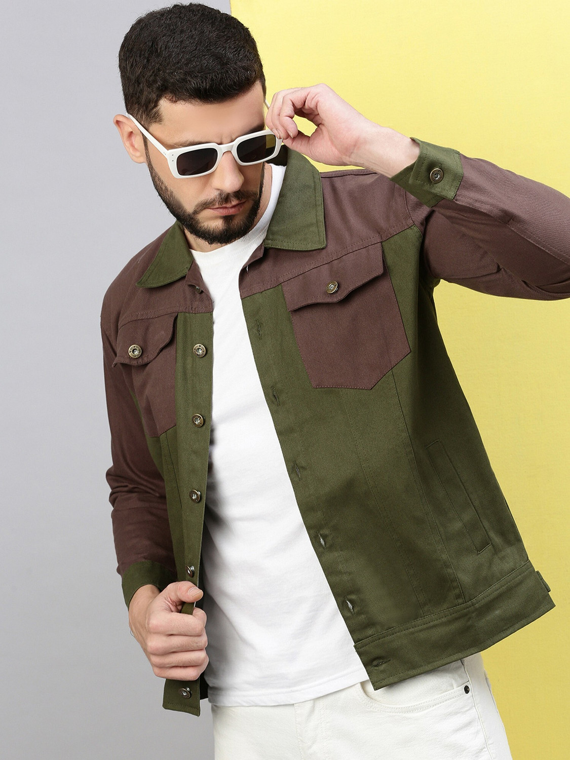 Image of VOXATI Men Washed Denim Jacket