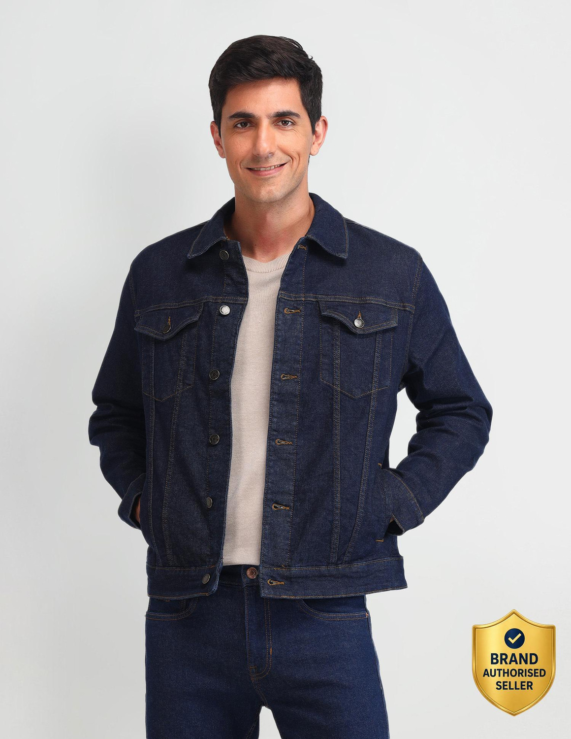 Image of LOUIS PHILIPPE Men Solid Jacket
