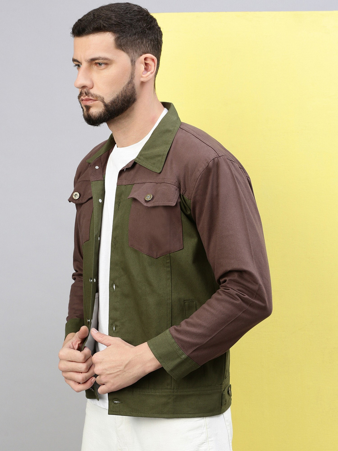 Image of VOXATI Men Washed Denim Jacket