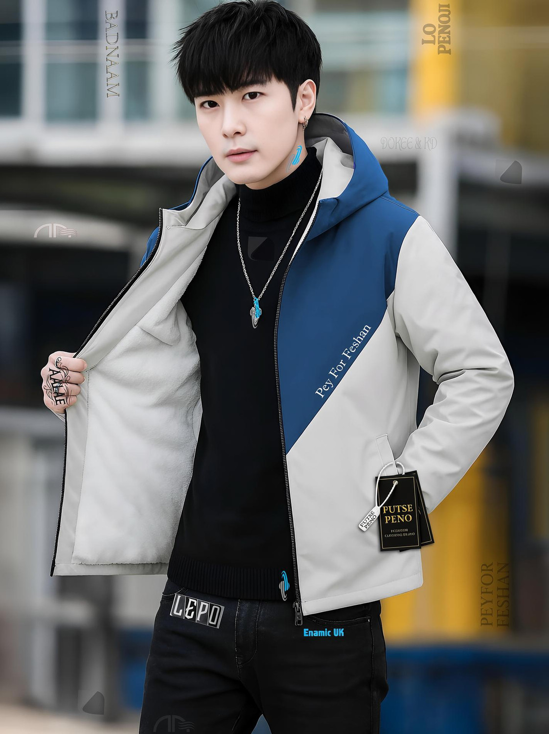 Image of FastColors Men Printed Sports Jacket