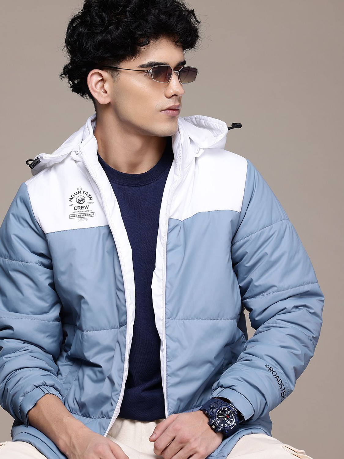 Roadster Men Colorblock Padded Jacket - Image 1