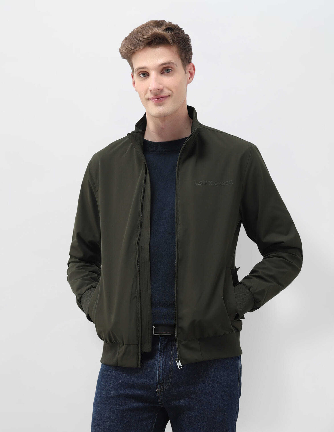Image of U.S. POLO ASSN. Men Solid Casual Jacket