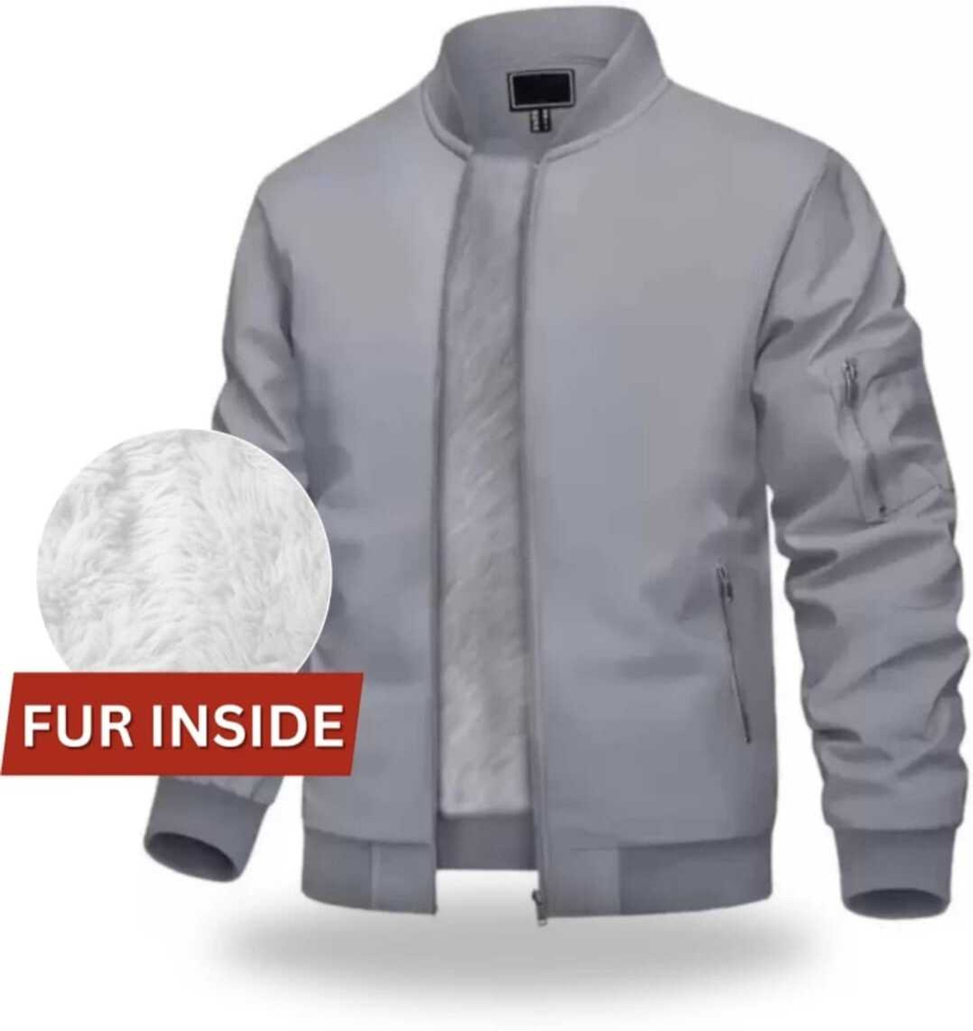 Image of FARQAD Men Solid Bomber Jacket